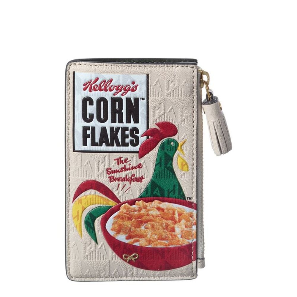 Anya Hindmarch Cornflakes Print Leather Pouch, White